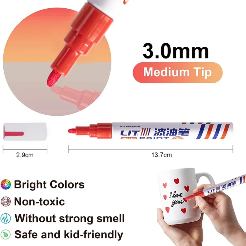 أقلام تلوين دائمة ملونة 3 مم،  - مراجعة Tee Height Marker وسعره